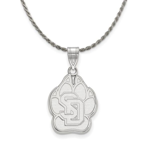 Sterling Silver South Dakota Large Pendant Necklace - 22...